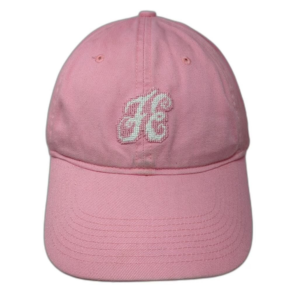 Smathers & Branson Baseball Cap Pink One Size 1965 Needlepoint Adjustable Hat